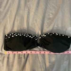 Catalina bandeau bathing suit top with metal bars, size Large